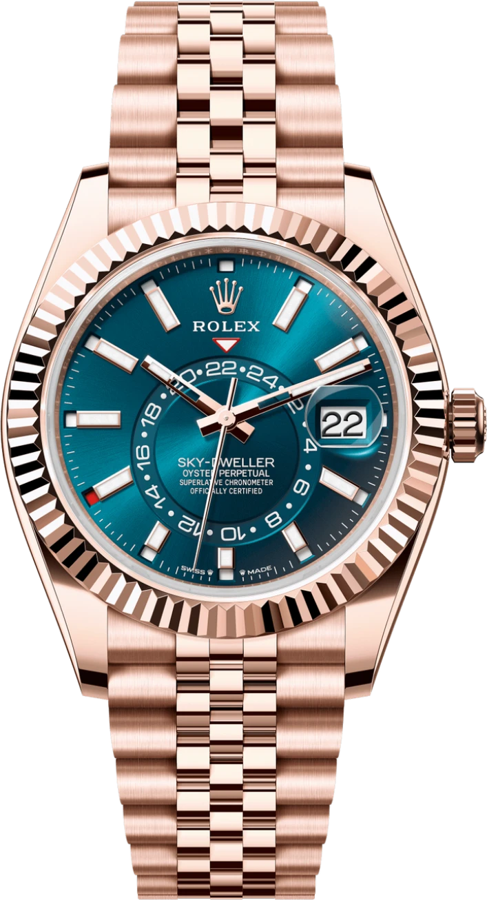 Rolex Sky-Dweller 42mm Rose Gold Blue Dial Jubilee - 336935  (5A version)